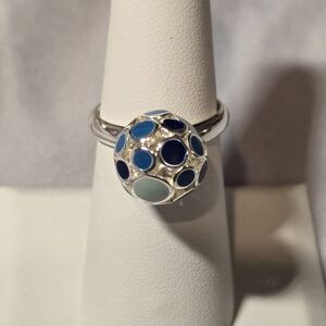 Elegant Blue and Silver Ring